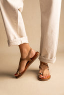 Toe Ring Sandals - Taupe Suede