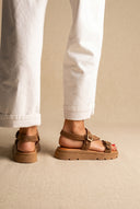 Sandals Mini Buckle Detail - Taupe Suede