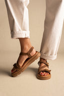 Sandals Mini Buckle Detail - Taupe Suede
