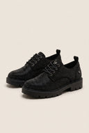 Loafers Strass Lace Up - Black