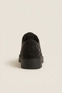 Loafers Strass Lace Up - Black