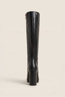 High Heel Boots Vamp Detail - Black Matte
