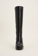 High Heel Boots Vamp Detail - Black Matte