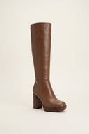 High Heel Boots Vamp Detail - Camel matte