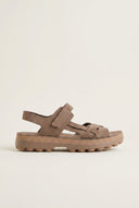 Sandals Velcro Anatomic Footbed - Taupe Suede