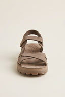 Sandals Velcro Anatomic Footbed - Taupe Suede