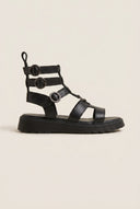 Gladiator Sandals Cut Out - Black Matte