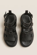 Gladiator Sandals Cut Out - Black Matte