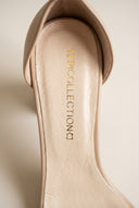 Block Heel Sandals Ankle Strap - Nude Matte