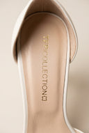 Stiletto Heeled Sandals Ankle Strap - White Matte