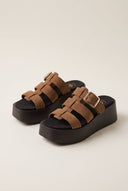 Flatform Sandals Buckle Detail - Mocha Suede-Flatform Sandals, Sandals, Shoes, TFP Collection, Women’s Collection, Slides, New In Shoes, New In Sandals, All, Summer Shoes Sale, Summer Sandals Sale, Sales, All but outlet, Editor’s Choice, Shoes Sales, Recommended products (Seguno), Gifts 50€ & Under, The Fashion Edit, Leather Shoes, SS 2026 Collection, TFP/Estil, Sandals New & Selected, Sandals SALE, Flatform SALE
