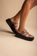 Flatform Sandals Buckle Detail - Stone Suede-Flatform Sandals, Sandals, Shoes, TFP Collection, Women’s Collection, Slides, New In Shoes, New In Sandals, All, Summer Shoes Sale, Summer Sandals Sale, Sales, All but outlet, Editor’s Choice, Shoes Sales, Recommended products (Seguno), Gifts 50€ & Under, The Fashion Edit, Leather Shoes, SS 2026 Collection, TFP/Estil, Sandals New & Selected, Sandals SALE, Flatform SALE