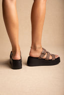 Flatform Sandals Buckle Detail - Stone Suede-Flatform Sandals, Sandals, Shoes, TFP Collection, Women’s Collection, Slides, New In Shoes, New In Sandals, All, Summer Shoes Sale, Summer Sandals Sale, Sales, All but outlet, Editor’s Choice, Shoes Sales, Recommended products (Seguno), Gifts 50€ & Under, The Fashion Edit, Leather Shoes, SS 2026 Collection, TFP/Estil, Sandals New & Selected, Sandals SALE, Flatform SALE