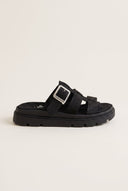Flatform Sandals Side Buckle - Black Suede-Flatform Sandals, Sandals, Shoes, TFP Collection, Women’s Collection, New In Shoes, New In Sandals, All, Summer Shoes Sale, Summer Sandals Sale, Sales, All but outlet, Editor’s Choice, Shoes Sales, Gifts 50€ & Under, The Fashion Edit, Leather Shoes, SS 2026 Collection, TFP/Estil, Sandals New & Selected, Sandals SALE, Flatform SALE