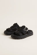 Flatform Sandals Side Buckle - Black Suede-Flatform Sandals, Sandals, Shoes, TFP Collection, Women’s Collection, New In Shoes, New In Sandals, All, Summer Shoes Sale, Summer Sandals Sale, Sales, All but outlet, Editor’s Choice, Shoes Sales, Gifts 50€ & Under, The Fashion Edit, Leather Shoes, SS 2026 Collection, TFP/Estil, Sandals New & Selected, Sandals SALE, Flatform SALE
