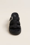 Flatform Sandals Side Buckle - Black Suede-Flatform Sandals, Sandals, Shoes, TFP Collection, Women’s Collection, New In Shoes, New In Sandals, All, Summer Shoes Sale, Summer Sandals Sale, Sales, All but outlet, Editor’s Choice, Shoes Sales, Gifts 50€ & Under, The Fashion Edit, Leather Shoes, SS 2026 Collection, TFP/Estil, Sandals New & Selected, Sandals SALE, Flatform SALE