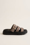 Flatform Sandals Side Buckle - Stone Suede-Flatform Sandals, Sandals, Shoes, TFP Collection, Women’s Collection, New In Shoes, New In Sandals, All, Summer Shoes Sale, Summer Sandals Sale, Sales, All but outlet, Editor’s Choice, Shoes Sales, Gifts 50€ & Under, The Fashion Edit, Leather Shoes, SS 2026 Collection, TFP/Estil, Sandals New & Selected, Sandals SALE, Flatform SALE