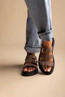 Flatform Sandals Side Buckle - Stone Suede-Flatform Sandals, Sandals, Shoes, TFP Collection, Women’s Collection, New In Shoes, New In Sandals, All, Summer Shoes Sale, Summer Sandals Sale, Sales, All but outlet, Editor’s Choice, Shoes Sales, Gifts 50€ & Under, The Fashion Edit, Leather Shoes, SS 2026 Collection, TFP/Estil, Sandals New & Selected, Sandals SALE, Flatform SALE