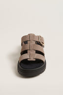Flatform Sandals Side Buckle - Stone Suede-Flatform Sandals, Sandals, Shoes, TFP Collection, Women’s Collection, New In Shoes, New In Sandals, All, Summer Shoes Sale, Summer Sandals Sale, Sales, All but outlet, Editor’s Choice, Shoes Sales, Gifts 50€ & Under, The Fashion Edit, Leather Shoes, SS 2026 Collection, TFP/Estil, Sandals New & Selected, Sandals SALE, Flatform SALE