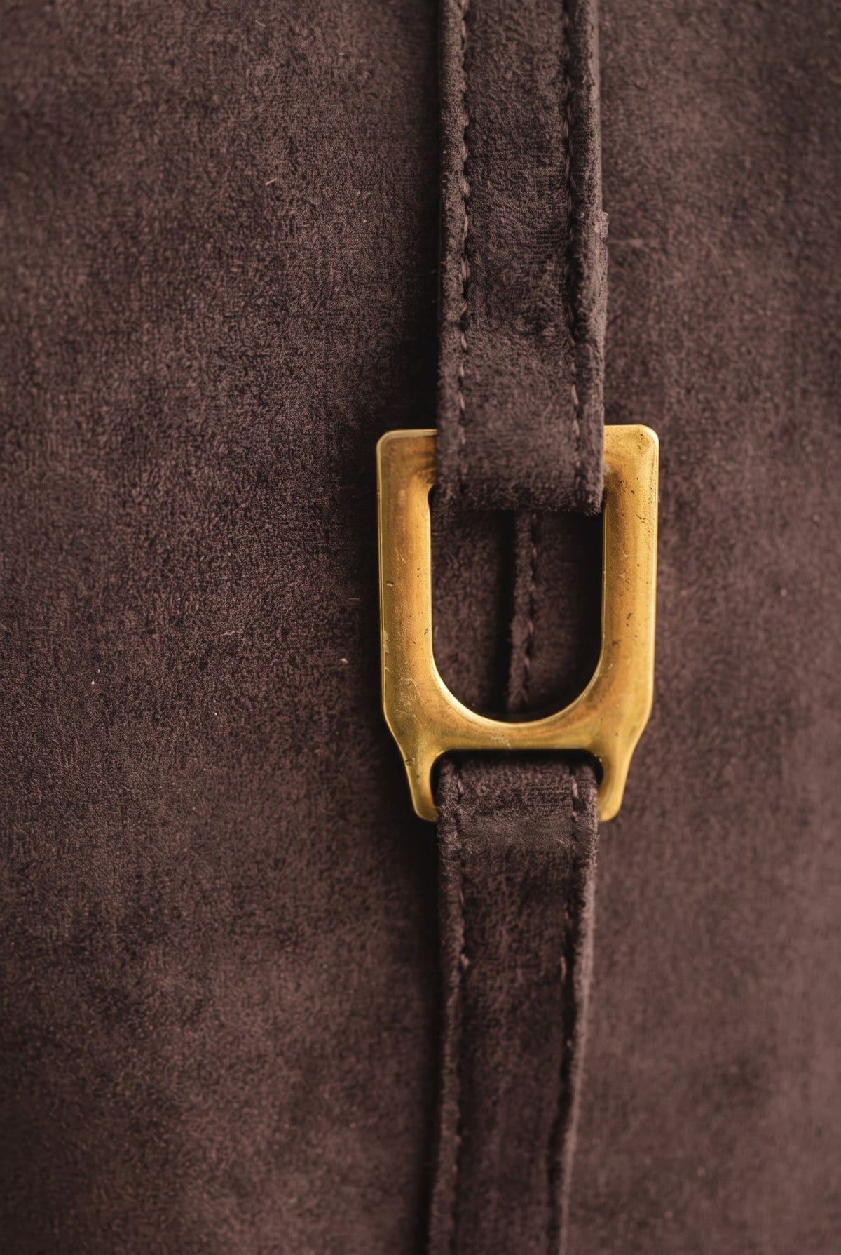 Flat Riding Boots Metallic Detail - Brown Suede-Flat Riding Boots Metallic Detail - Brown Suede