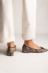 Μπεζ Snake Print