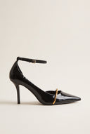 Stiletto Pumps Pointed Toe - Black Patent