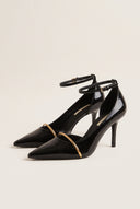 Stiletto Pumps Pointed Toe - Black Patent