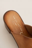 Block Heel Mules Cut Out - Tan Matte