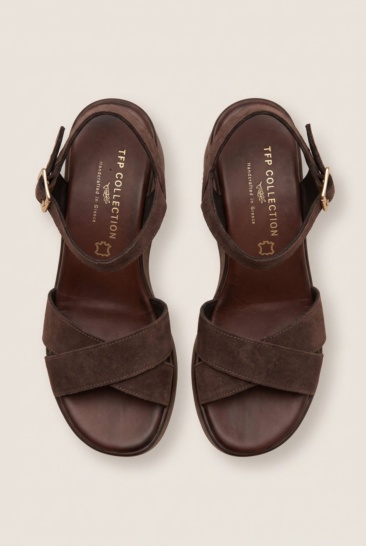 Platform Sandals Crossover Strap - Brown Suede-Best Sellers, Platforms, Shoes, TFP Collection, Women’s Collection, New In Shoes, All, Best Seller Shoes, Summer Shoes Sale, Sales, All but outlet, Editor’s Choice, Shoes Sales, Gifts 50€ & Under, The Fashion Edit, Leather Shoes, SS 2026 Collection, TFP/Estil, Platforms SALE, TEST — Best Sellers (Mini-PDP copy, not published)