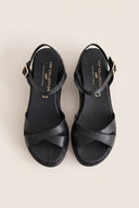 Flatform Sandals Crossover Strap - Black Matte-Flatform Sandals, Sandals, Shoes, TFP Collection, Women’s Collection, New In Shoes, New In Sandals, All, Summer Shoes Sale, Summer Sandals Sale, Sales, All but outlet, Editor’s Choice, Shoes Sales, Recommended products (Seguno), Gifts 50€ & Under, The Fashion Edit, Leather Shoes, SS 2026 Collection, TFP/Estil, Sandals New & Selected, Sandals SALE, Flatform SALE