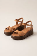 Flatform Sandals Crossover Strap - Tan Matte-Best Sellers, Flatform Sandals, Sandals, Shoes, TFP Collection, Women’s Collection, New In Shoes, New In Sandals, All, Best Seller Shoes, Summer Shoes Sale, Summer Sandals Sale, Sales, All but outlet, Last Pieces Shoes, Editor’s Choice, Shoes Sales, Recommended products (Seguno), Gifts 50€ & Under, The Fashion Edit, Last Pieces, Leather Shoes, SS 2026 Collection, TFP/Estil, Sandals New & Selected, Sandals SALE, Flatform SALE