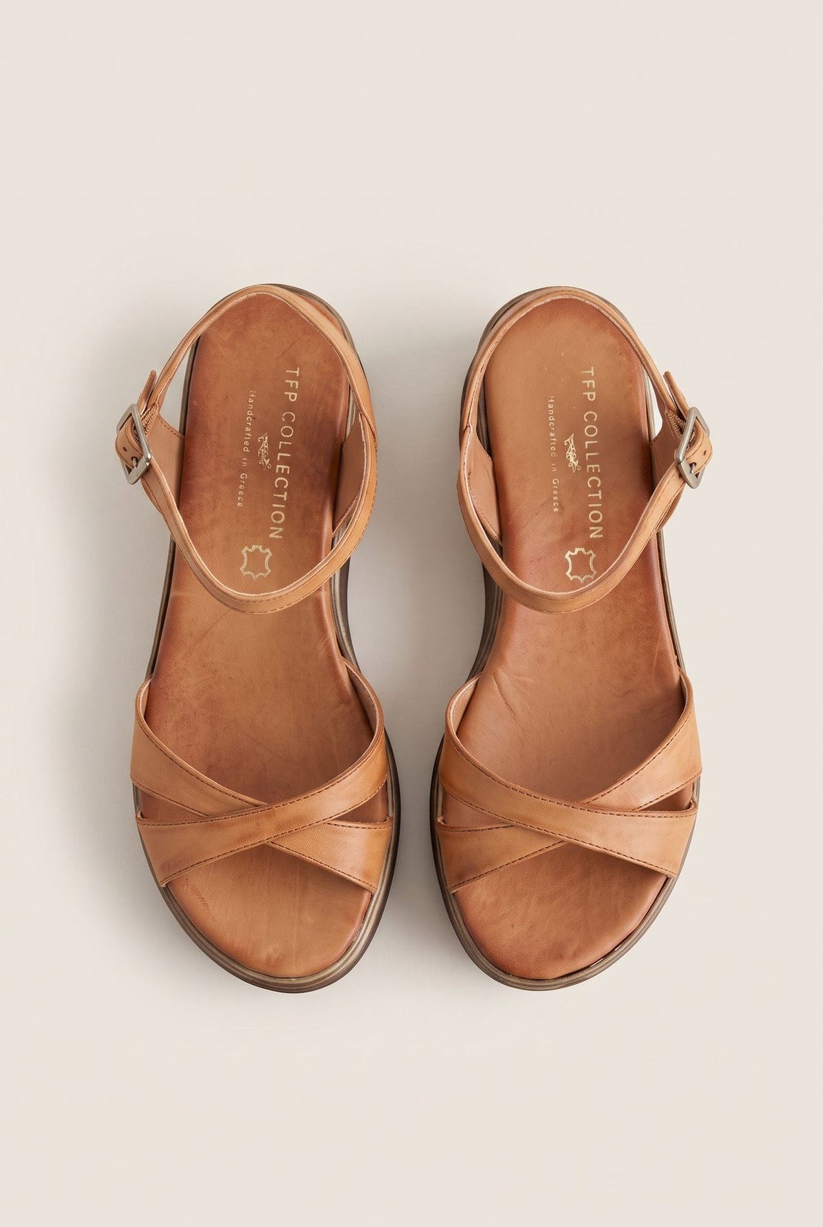 Flatform Sandals Crossover Strap - Tan Matte-Best Sellers, Flatform Sandals, Sandals, Shoes, TFP Collection, Women’s Collection, New In Shoes, New In Sandals, All, Best Seller Shoes, Summer Shoes Sale, Summer Sandals Sale, Sales, All but outlet, Last Pieces Shoes, Editor’s Choice, Shoes Sales, Recommended products (Seguno), Gifts 50€ & Under, The Fashion Edit, Last Pieces, Leather Shoes, SS 2026 Collection, TFP/Estil, Sandals New & Selected, Sandals SALE, Flatform SALE