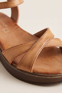 Flatform Sandals Crossover Strap - Tan Matte-Best Sellers, Flatform Sandals, Sandals, Shoes, TFP Collection, Women’s Collection, New In Shoes, New In Sandals, All, Best Seller Shoes, Summer Shoes Sale, Summer Sandals Sale, Sales, All but outlet, Last Pieces Shoes, Editor’s Choice, Shoes Sales, Recommended products (Seguno), Gifts 50€ & Under, The Fashion Edit, Last Pieces, Leather Shoes, SS 2026 Collection, TFP/Estil, Sandals New & Selected, Sandals SALE, Flatform SALE