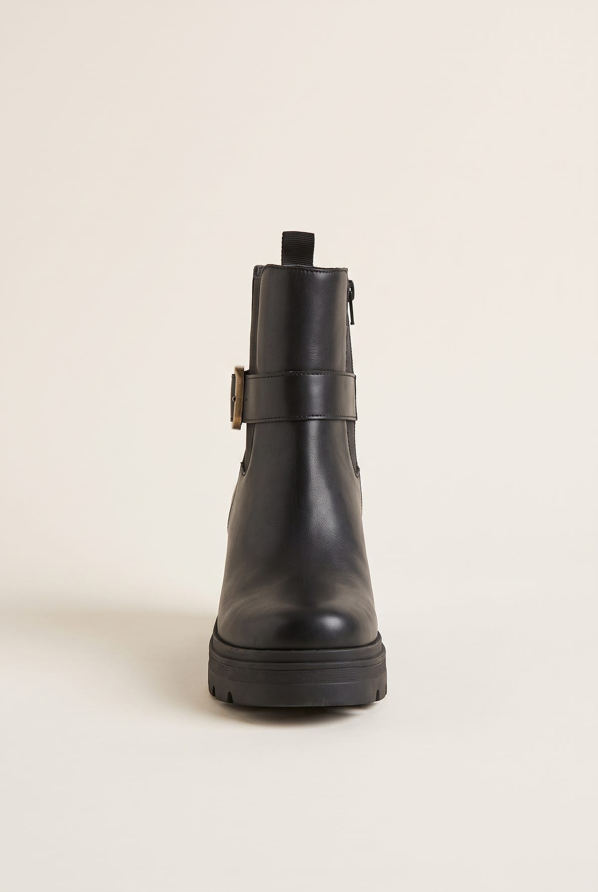 Chelsea-Stiefeletten mit Chunky-Sohle - Schwarz Matt