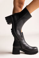 Ankle Boots mit Chunky-Sohle – Schwarz Matt
