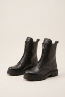 Ankle Boots Front Zip - Black Matte