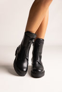 Ankle Boots Front Zip - Black Matte