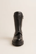 Ankle Boots Front Zip - Black Matte