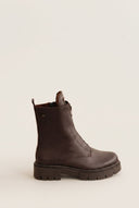 Ankle Boots Front Zip - Brown Matte