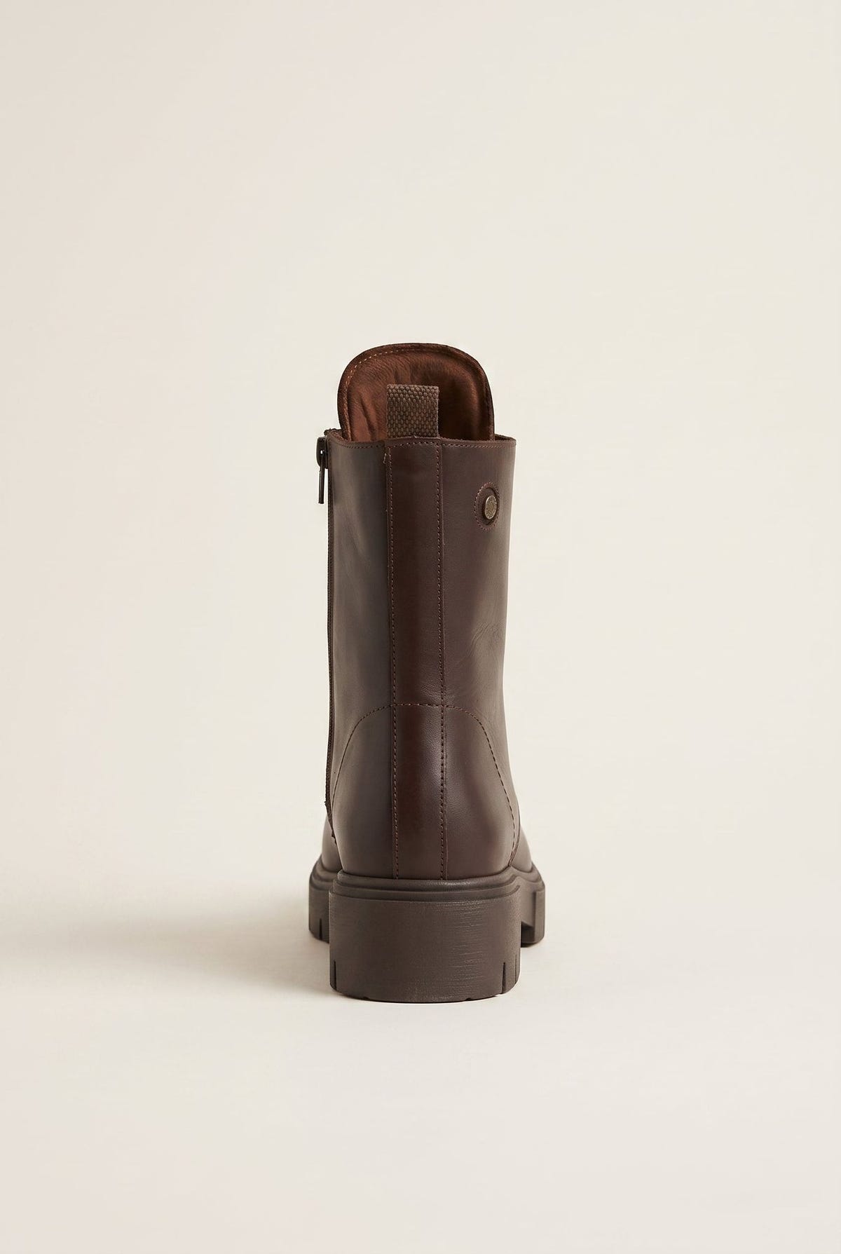 Ankle Boots Front Zip - Brown Matte