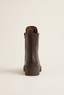 Ankle Boots Front Zip - Brown Matte
