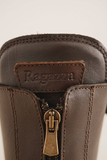 Ankle Boots Front Zip - Brown Matte