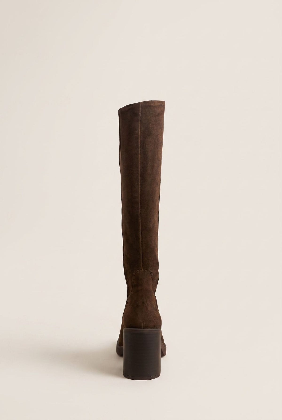 Boots Block Heel - Brown Suede