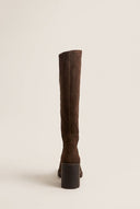 Boots Block Heel - Brown Suede