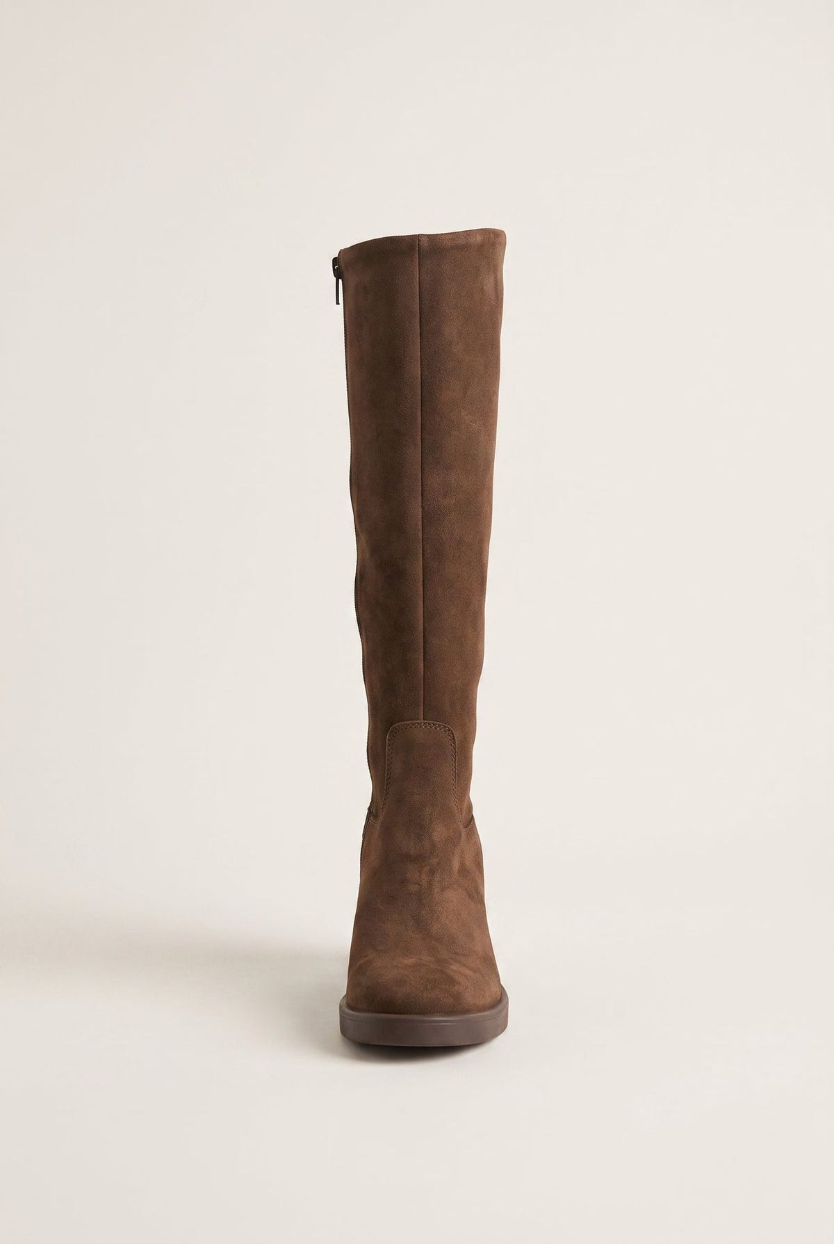 Boots Block Heel - Brown Suede