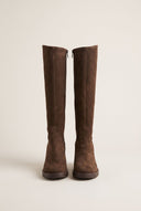 Boots Block Heel - Brown Suede