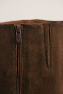 Boots Block Heel - Brown Suede