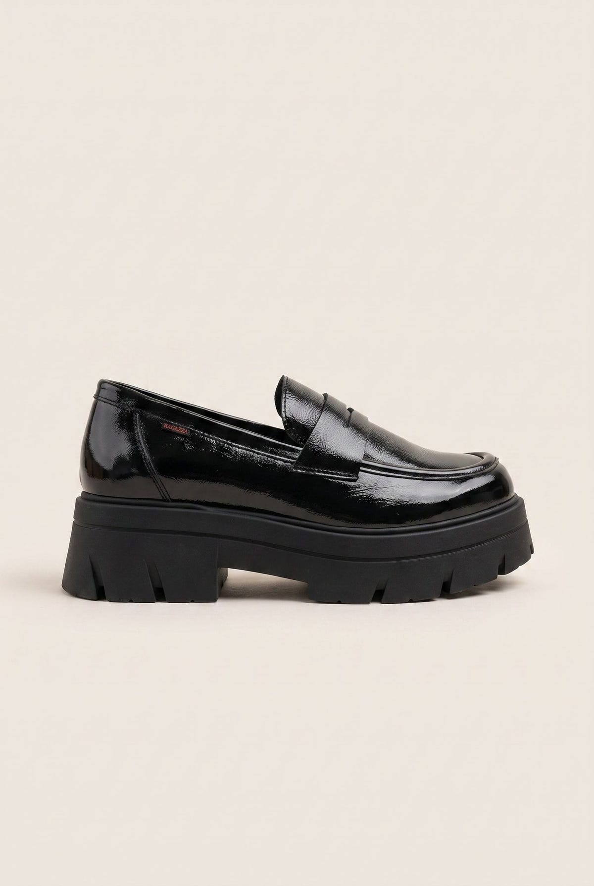 Chunky Sole Loafers Penny - Black Patent