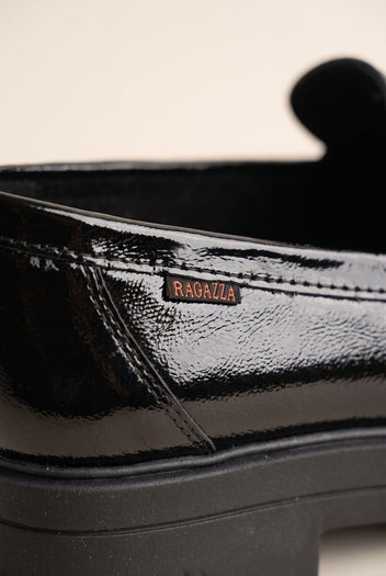 Chunky Sole Loafers Penny - Black Patent