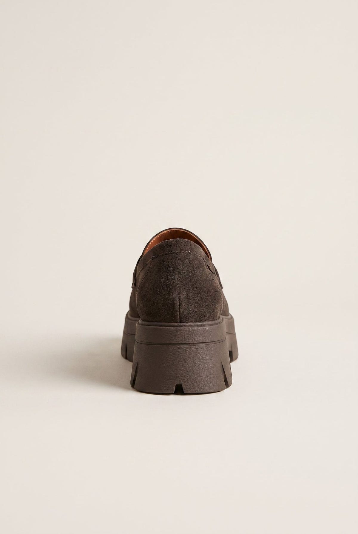 Chunky Sole Loafers Penny - Brown Suede